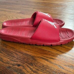 Red Jordan slides